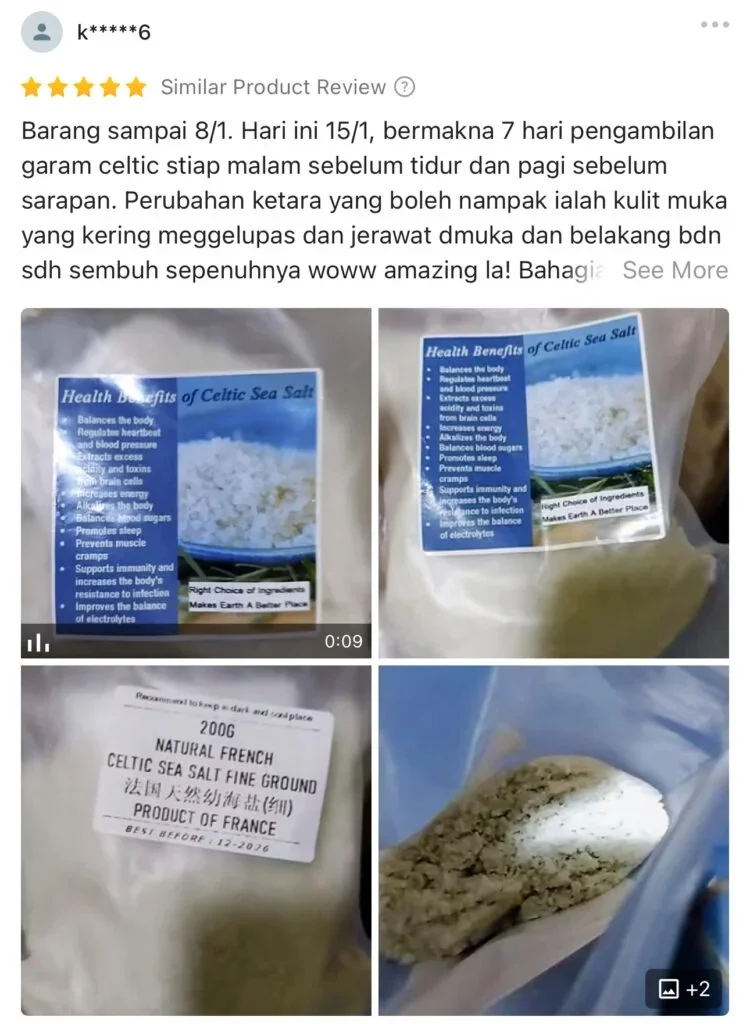 French Celtic Sea Salt Testimonial 5