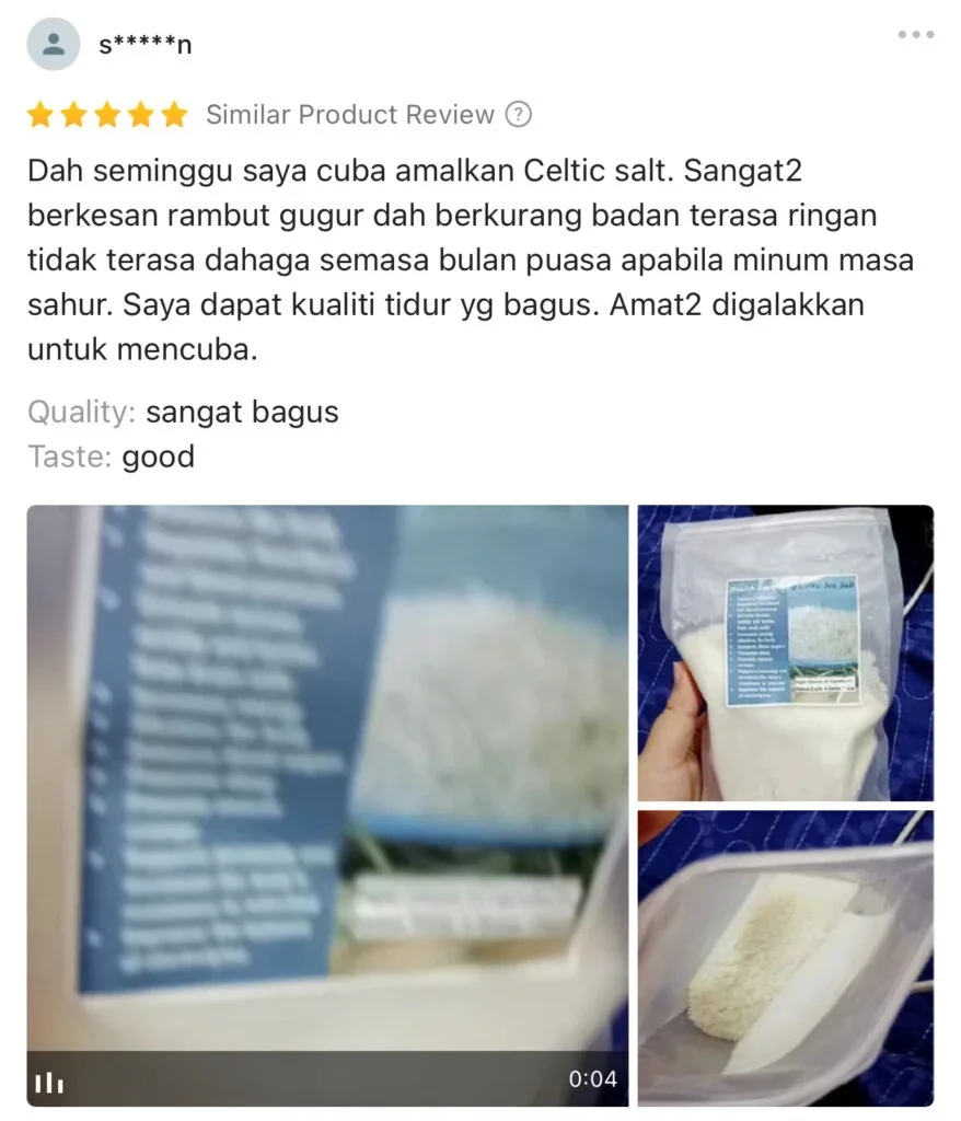 French Celtic Sea Salt Testimonial 6